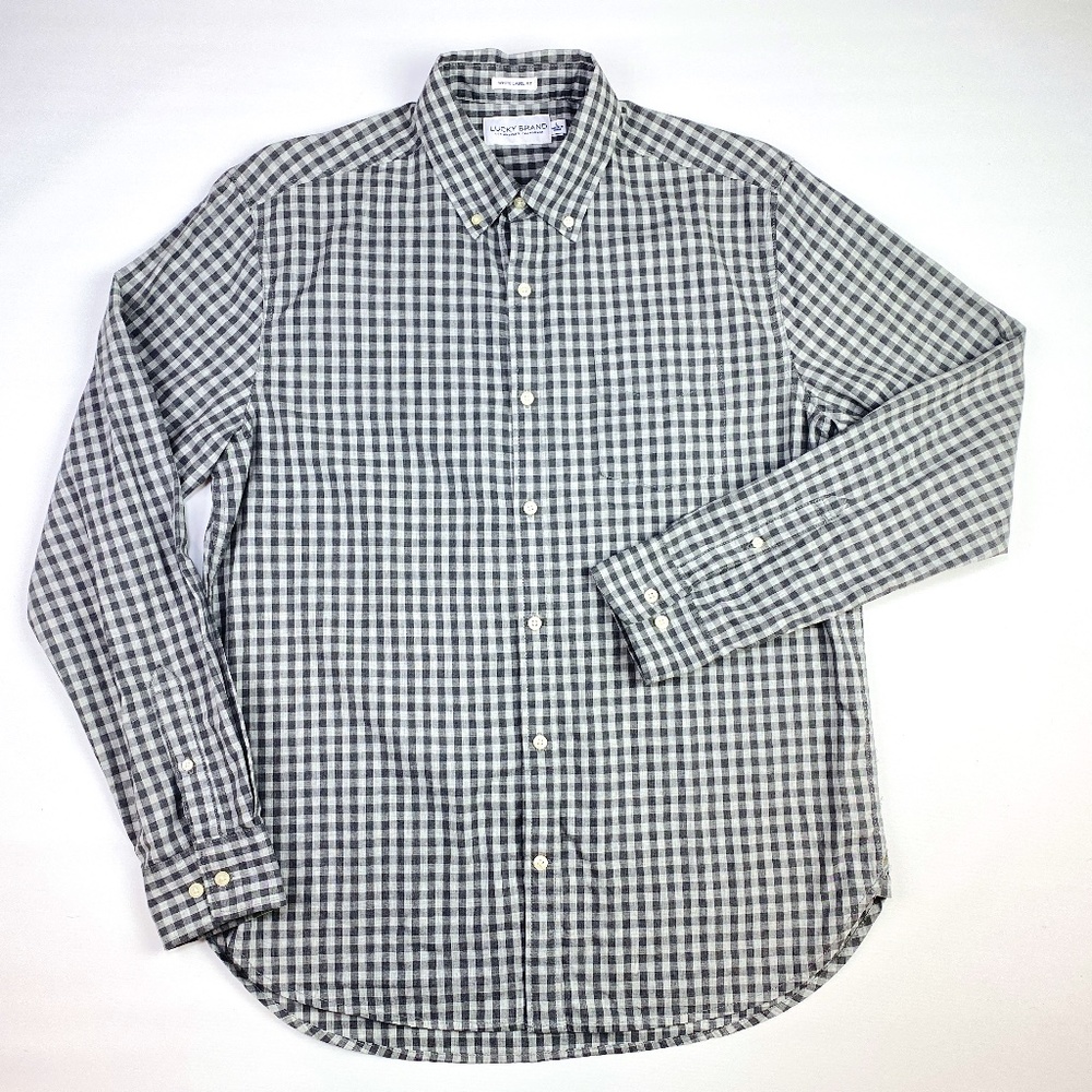 Lucky Brand Long Sleeve Button Up Shirt Mens Sz L